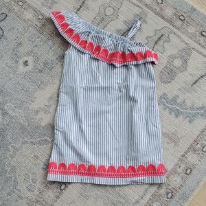 Vineyard Vines Toddler Girls Ruffle Shoulder Embroidered Dress Sz3T